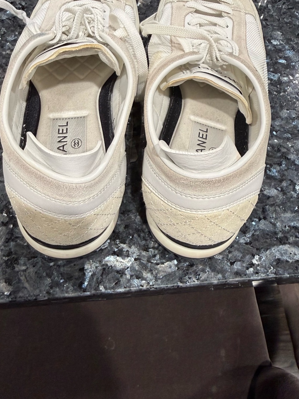 CHANEL Cream Lace-Up
Sneakers - Picture 4 of 7